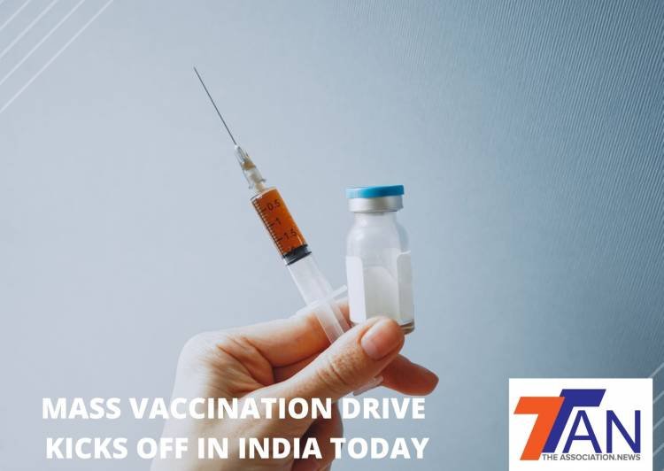 INDIA LAUNCHES MASS VACCINATION PROGRAM TODAY - 300000 VACCINATIONS ON INAUGURAL DAY