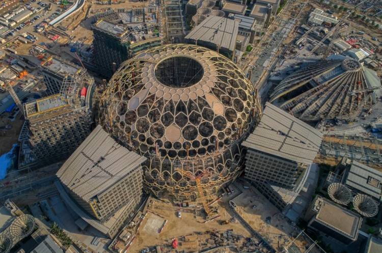 A crowning moment for Expo 2020 Dubai as final section of iconic Al Wasl dome is lifted into place